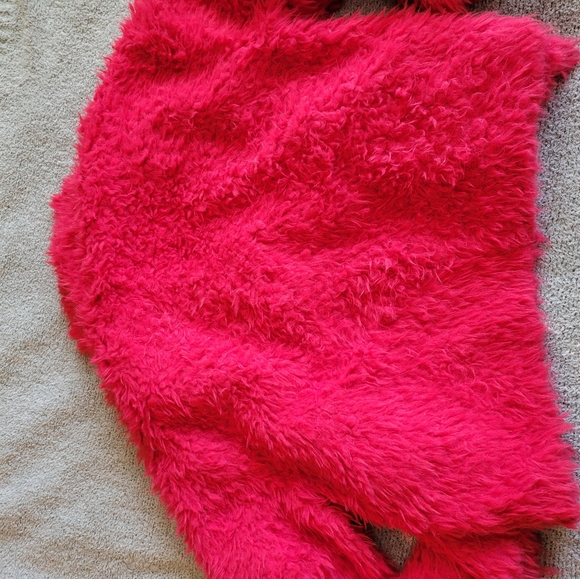 Anthropologie Faux Fur Pink Double Breasted Coat Size Large - Picture 6 of 10